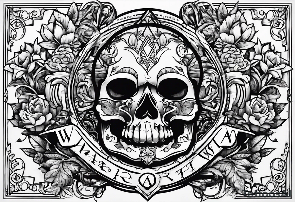 the letters A W R tattoo idea