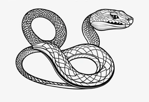 cut snake tattoo idea