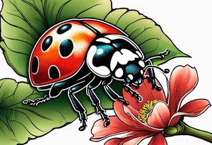 Lady bug on a branch tattoo idea