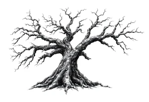 old dead majestic tree tattoo idea