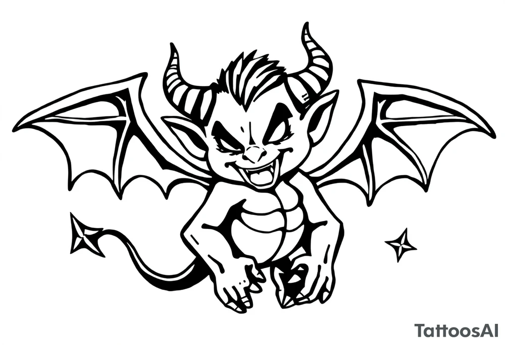 Demon tattoo idea