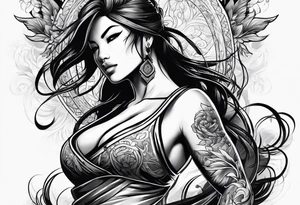 Female martial artist tattoo idea