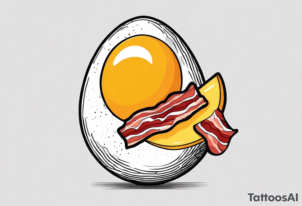 Egg with bacon tattoo idea