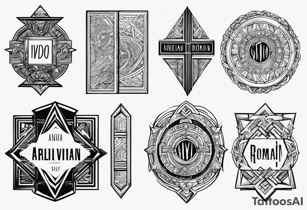 Name Roman for different languages tattoo idea
