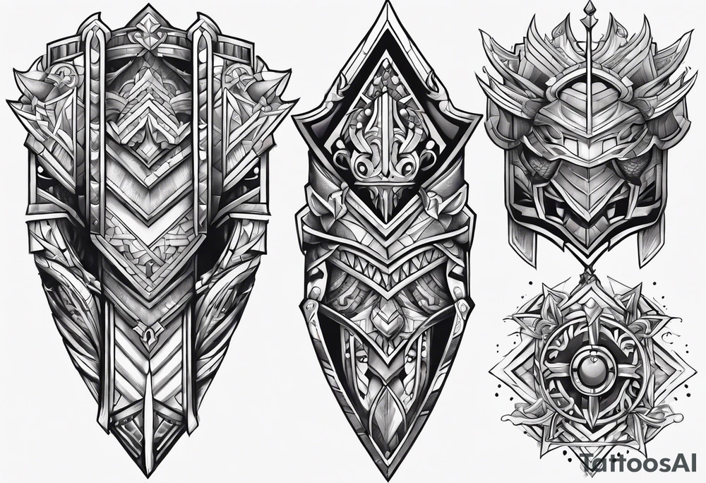 armor sleeve tattoo idea