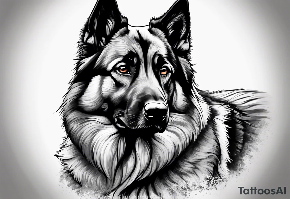 norwegian elkhound tattoo tattoo idea