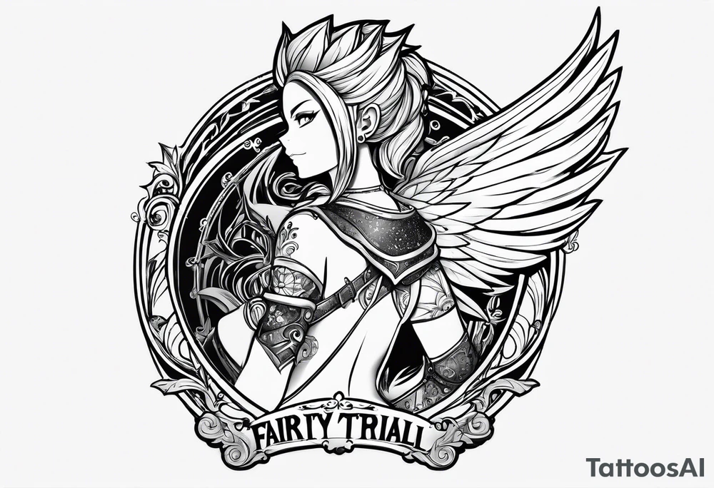 Fairy tail logo but as a fairy with a tail tattoo idea