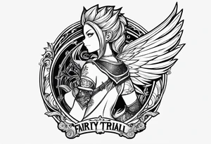 Fairy tail logo but as a fairy with a tail tattoo idea