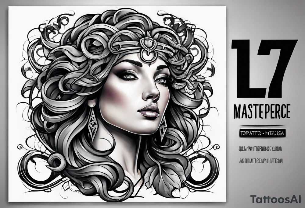 A portrait of Medusa tattoo idea