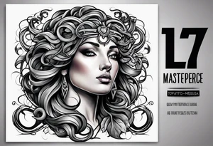 A portrait of Medusa tattoo idea