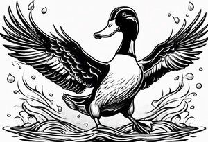 The university of Oregon duck mascot puddles tattoo idea