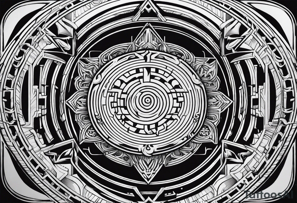 Daedalus labyrinth tattoo tattoo idea