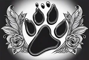 dog paw tattoo idea
