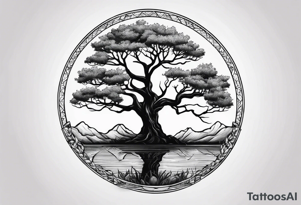 Simple tree tattoo idea