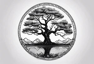 Simple tree tattoo idea