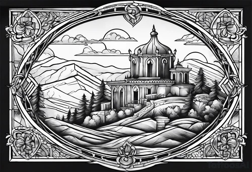 ancient window tattoo idea