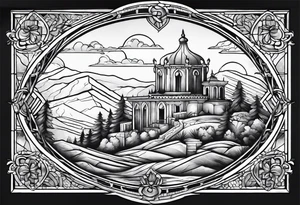 ancient window tattoo idea