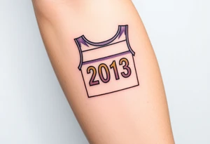 Racing bib 2013 purple and gold tattoo idea