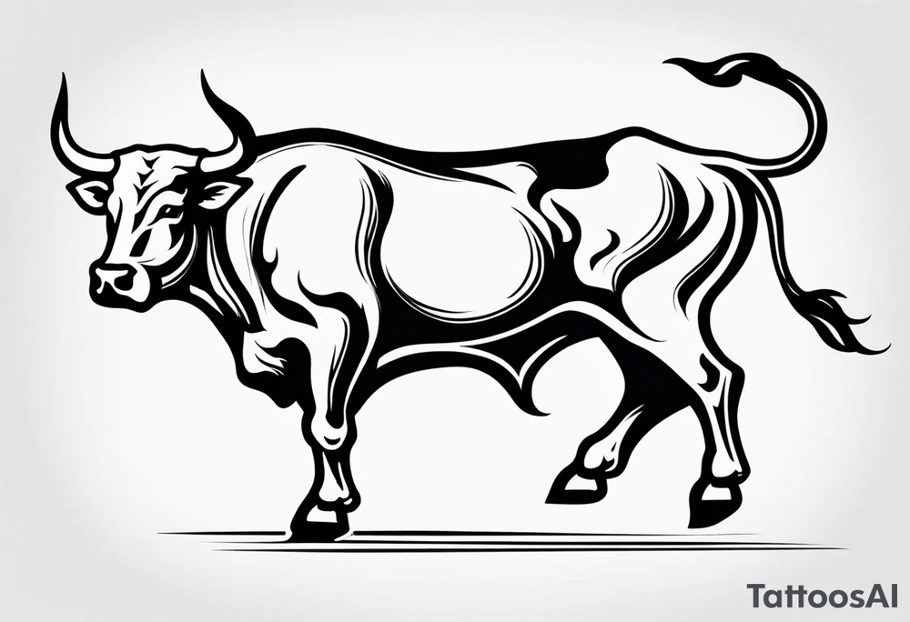 Bucking bull tattoo idea