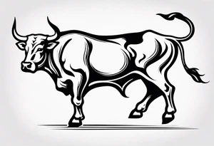 Bucking bull tattoo idea