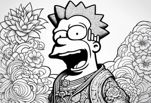 Bart Simpsons rapper tattoo idea