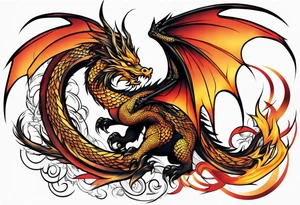 dragon and phoenix tattoo tattoo idea