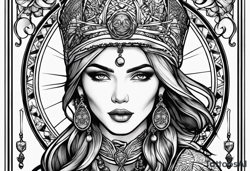 The fool tarot character as a woman tattoo idea