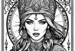 The fool tarot character as a woman tattoo idea