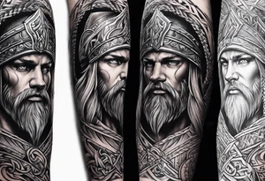 Viking arm sleeve tattoo idea