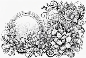 Abstract Chery flovers tattoo idea