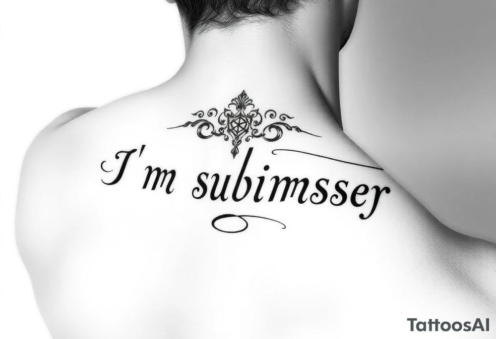 I want a tattoo that says Im submissive tattoo idea