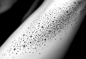 Small stars background tattoo idea