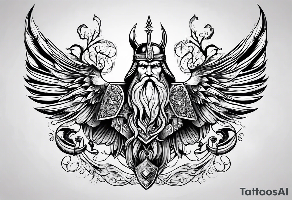 odin nordic tattoo idea