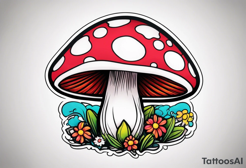 shroom tattoo tattoo idea