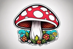 shroom tattoo tattoo idea