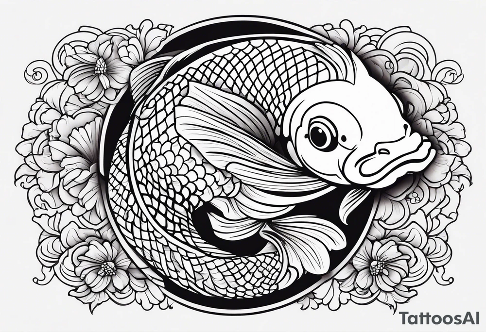 koi fish tattoo idea