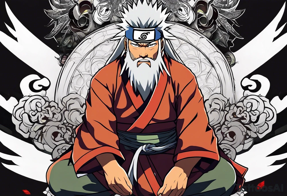 Jiraiya in Sage mode from the anime naruto tattoo idea