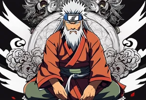 Jiraiya in Sage mode from the anime naruto tattoo idea