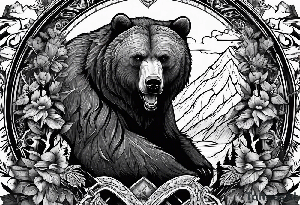 bear and barbarian tattoo idea
