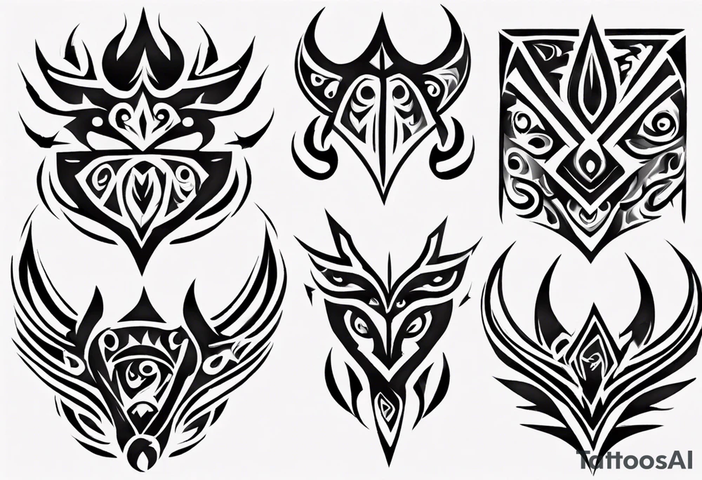 Block Tribal pectoral tattoo idea