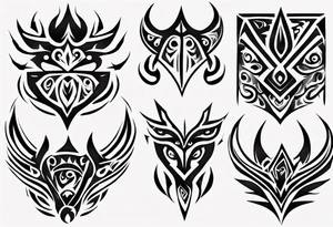 Block Tribal pectoral tattoo idea