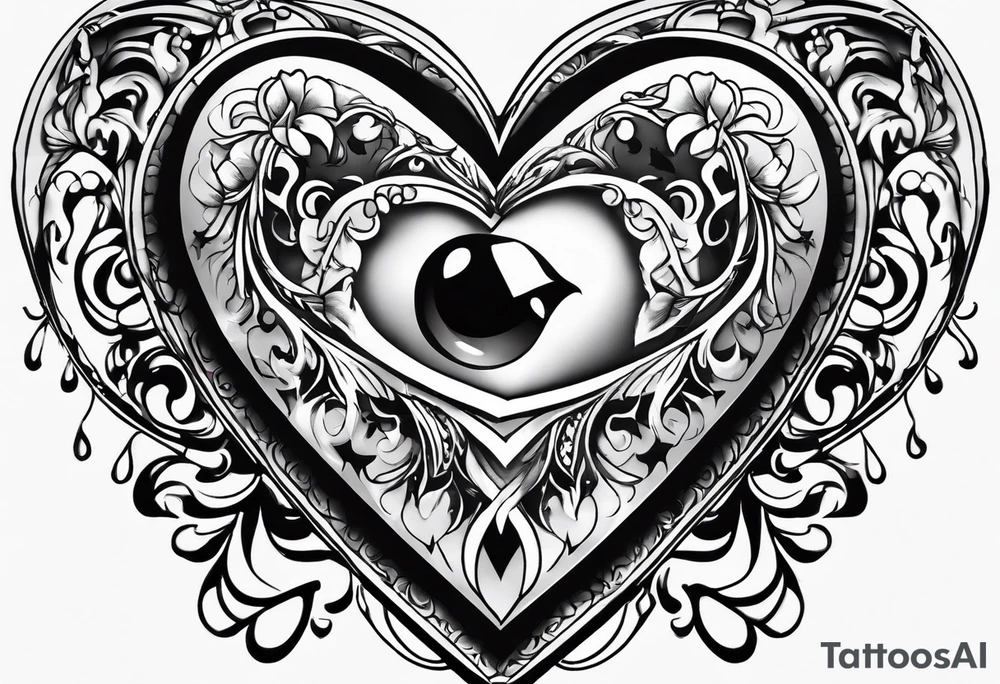 melting heart tattoo idea