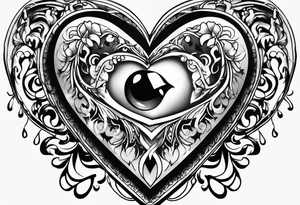 melting heart tattoo idea