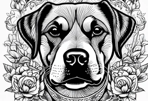 Dog memorial tattoo idea