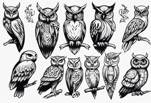 owl bird tattoo idea