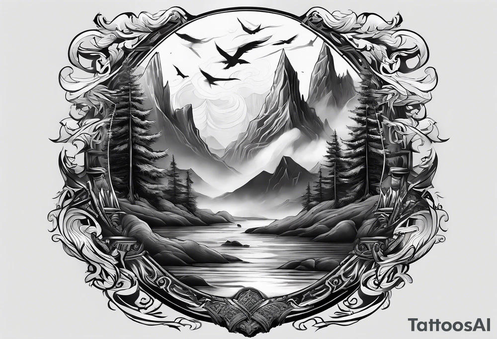 Valhalla mist fog tattoo idea