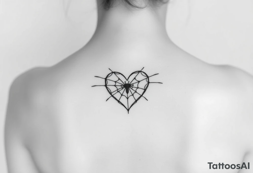 Spiderweb heart tattoo idea