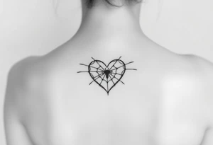 Spiderweb heart tattoo idea