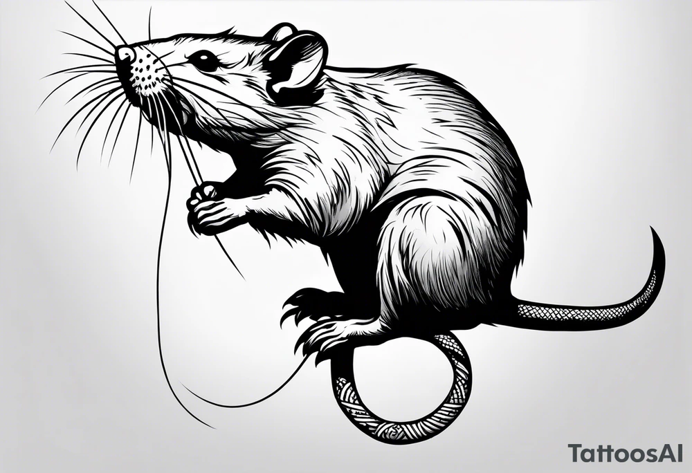 a rat that was hanged in a noose tattoo idea