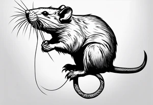 a rat that was hanged in a noose tattoo idea